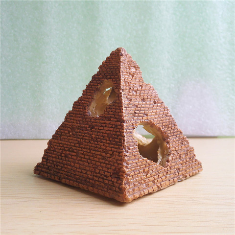 1Pcs Fish And Shrimp Hashing House Simulation Egyptian Pyramid Resin Crafts Aquarium Landscape Aquarium Decoration Shrimp House ► Photo 1/5