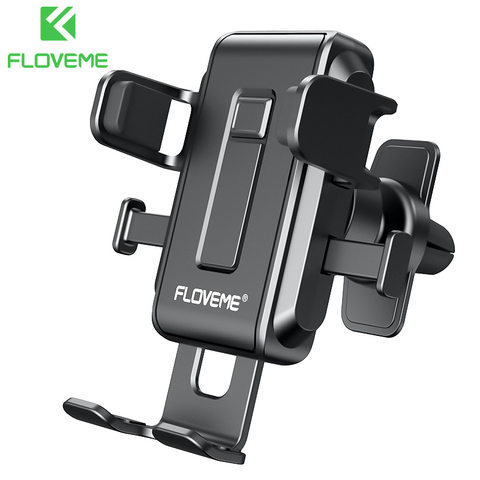 FLOVEME  Car Phone Holder Stand for Mobile Phone in Car Luxury Auto Locked  Holder for iPhone12 11 for Xiaomi Samsung ► Photo 1/6