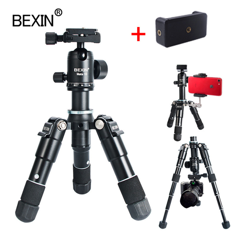 Travel flexible portable lightweight camera desktop Tabletop mini ball head tripod phone stand holder mount for DSLR slr camera ► Photo 1/6