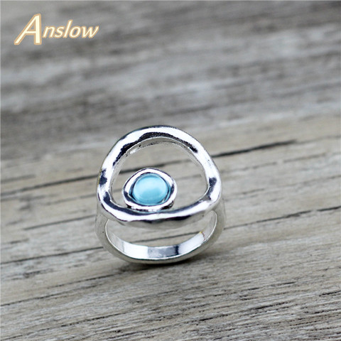 Anslow Fashion Jewelry Vintage Retro Round Korean Candy Color Acrylic Beads Wedding Party Rings For Women Friendship LOW0048AR ► Photo 1/6