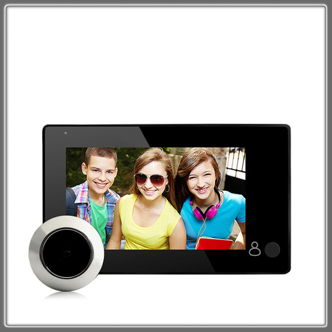 1080P Peephole Door Camera 4.3 Inch Color Screen With Door Bell LED Lights Electronic Doorbell Viewer Security  M4300B ► Photo 1/6