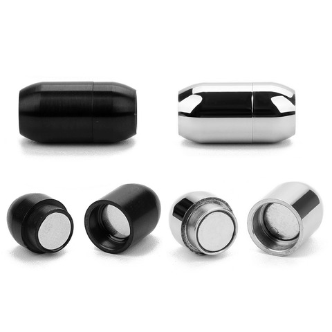 strong magnet 3/4/5/6/8mm Stainless Steel Magnetic Clasps for Leather Cord Bracelet Connectors End Caps For Jewelry Making ► Photo 1/6
