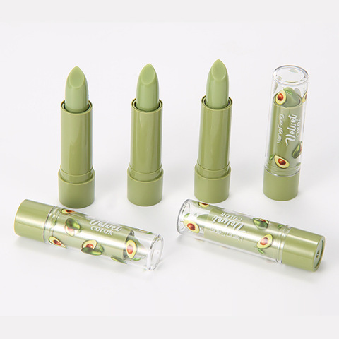 2pcs Avocado Lip Balm Green Velvet Jelly Matte Lipstick Spring And Summer Non-stick Color Changing Lip Gloss Lasting Moisturize ► Photo 1/6