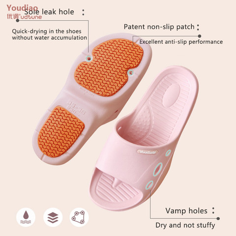 Youdiao Non-slip slippers for Pregnant women elderly bathroom slipper Man indoor shoes leaking Summer slide EVA sole waterfproof ► Photo 1/6