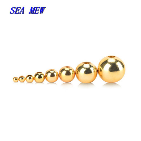 100 PCS 2-2.5-3-4-5-6-8-10-12mm Rhodium Gold Silver Plated Beads Metal Copper Smooth Round Beads DIY Jewelry Accessories ► Photo 1/6