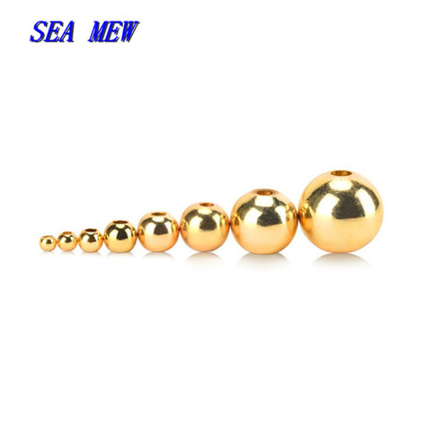 100 PCS 2-2.5-3-4-5-6-8-10-12mm Rhodium Gold Silver Plated Beads Metal Copper Smooth Round Beads DIY Jewelry Accessories ► Photo 1/6