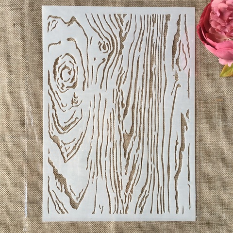 29cm A4 Wooden Texture DIY Layering Stencils Wall Painting Scrapbook Coloring Embossing Album Decorative Paper Card Template ► Photo 1/1