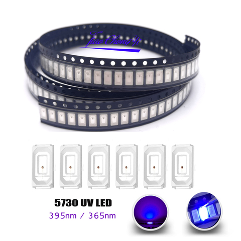 5630/5730 SMD UV Purple Light chip lamps ltraviolet 0.5W 0.2W 395nm 365nm Light Emitting Diode LED Bulb ► Photo 1/5