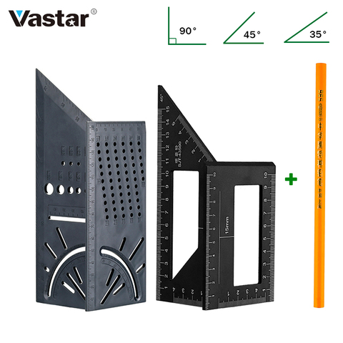 Vastar 3D Mitre Angle Measuring Gauge Woodworking Scribe Mark Line T-Type Ruler Square Size Measure Tools for Wood ► Photo 1/6