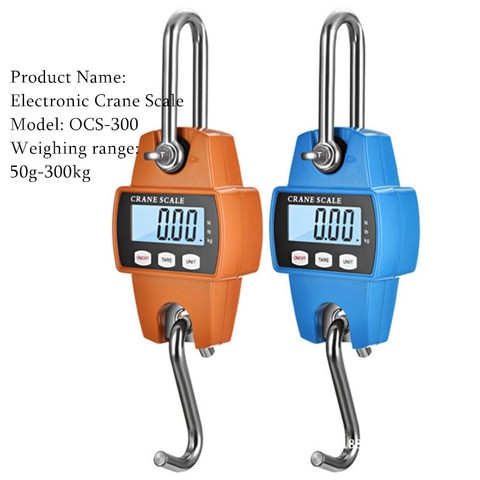 Crane Scale Weight 300kg 150kg/50g 200kg/100g 500kg/100g Heavy Duty Hanging Hook Scales Portable Digital Stainless Steel 40%off ► Photo 1/6