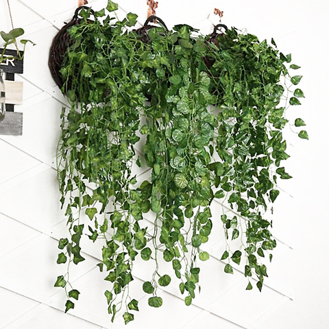 90cm Artificial Vine Plants Hanging Ivy Green Leaves Garland Radish Seaweed Grape Fake Flowers Home Garden Wall Party Decoration ► Photo 1/6