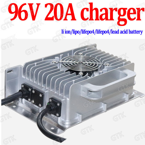 GTK 96V 20A charger 32S 116.8V lifepo4 26S 109.2V lithium ion 20S 112V LTO lead acid 30A smart charger 200Ah 100ah 300ah battery ► Photo 1/3