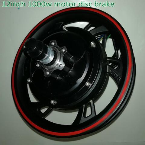 12inch 36v48v60v72v800w1000w gearless motor with hallsensor disc/drum brake electric bike scooter MTB tricycle mobility ATV part ► Photo 1/6