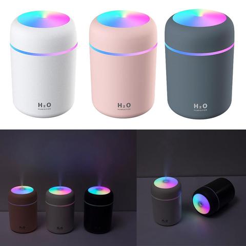 Mini Ultrasonic Air Humidifier Romantic Soft Light USB Essential Oil Diffuser Car Purifier Aroma Anion Mist Maker Gift ► Photo 1/6