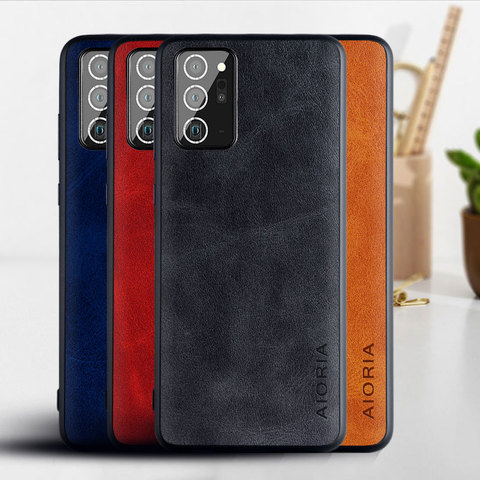 Case for Samsung Galaxy Note 20 20 Ultra coque Luxury Vintage leather Skin phone covers for samsung note 20 case funda capa ► Photo 1/6