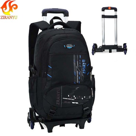 Smirnoff High-capacity Student Shoulder Backpack Rolling Luggage Children Trolley Suitcases Wheel Cabin Travel Duffle School Bag ► Photo 1/1