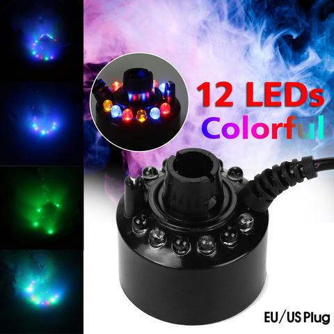 Mist Maker Smoke Fog Machine Color Changing Party Prop With 12LED Color Changing Party Prop Home Decoration ► Photo 1/6