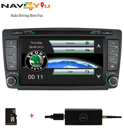 8''2Din Special Car Radio Multimedia DVD Player for Skoda Octavia Fabia Yeti 2009-2013 Radio GPS DAB+ VMCD RDS Bluetooth CANBUS ► Photo 1/6