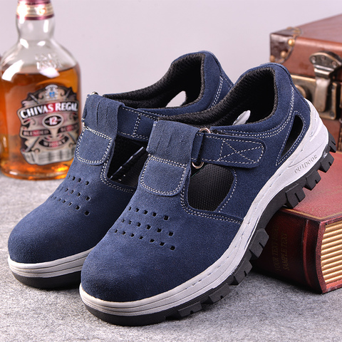 Men's Safety shoes Breathable Anti-smashing Anti-piercing work shoes Light Steel toe cap Safety Sneakers Hiking boots ► Photo 1/6