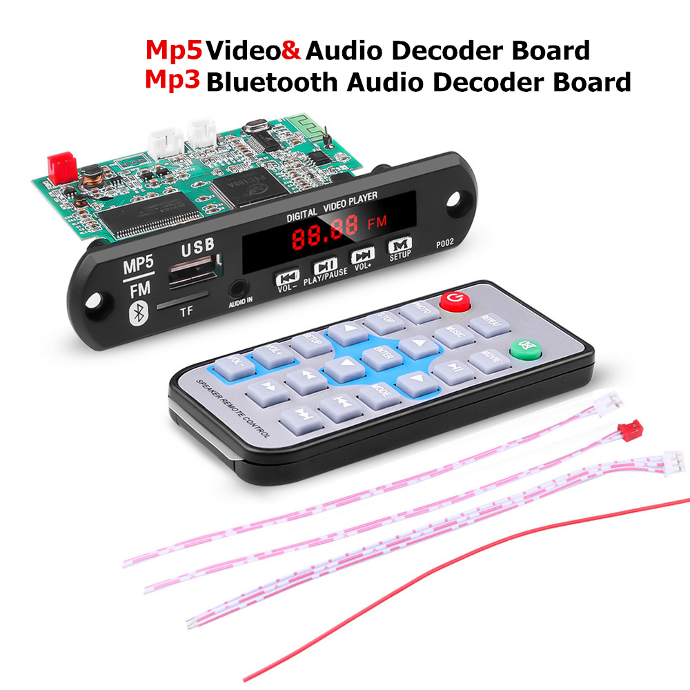 MP5 HD player board MP4 video decoder board output VGA MCU control 