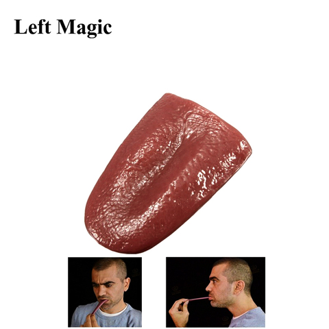 Horrible Tongue - Specially function FOR Halloween close-up terror mask magic trick false tongue magic gimmick accessories joke ► Photo 1/6