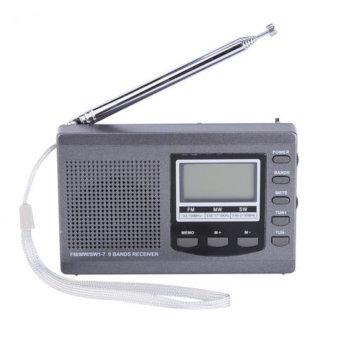 Mini Radio FM/MW/SW Receiver Multifunction Portable Digital Screen Display Alarm Clock FM Stereo Mini Radio Receiver Player ► Photo 1/1