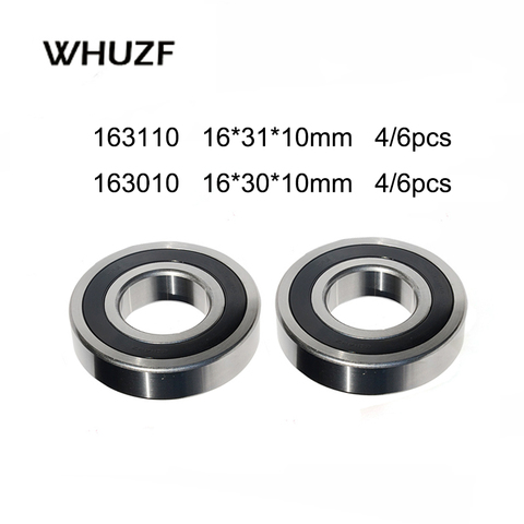 4/6pcs Bearing 163110 16x31x10 163110-2RS 163010 16x30x10 Shielding Ball Bearing Bicycle bearing axis Flower drum bearing ► Photo 1/4