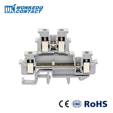 Din Rail Terminal Block 10Pcs MBKKB-2.5 Connector Double Layer Screw Electrical Wiring MBKKB2.5 electrical wire connector ► Photo 1/6