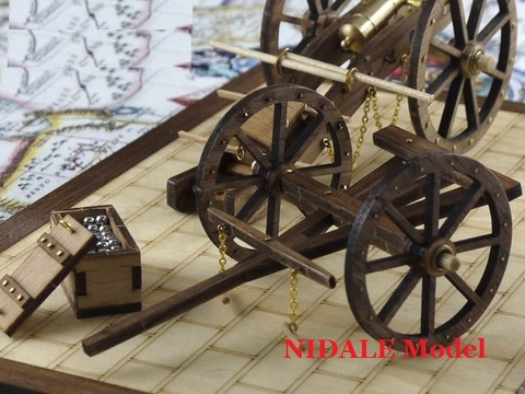 NEW Scale 1/45 Napoleon Field Cannon model kits + Trailer model kit+ Middle Floor display model kits ► Photo 1/4