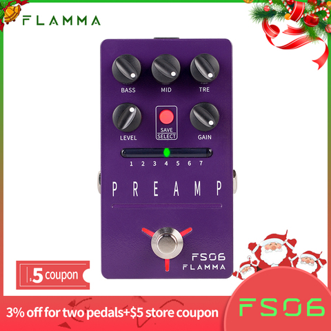 FLAMMA FS06 Digital Preamp Guitar Amp Pedal with 7 Preamp Models Built-in Cabinet Simulation ► Photo 1/6