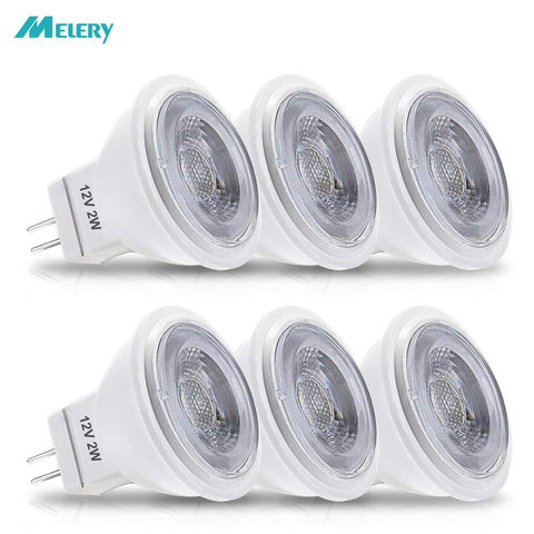 MR11 LED Light Bulbs 2W Lamp 35W Halogen Bulb Equivalent 3000K Warm White Spotlight 12V 200 Lumen Mini Recessed Lighting 6Pack ► Photo 1/6