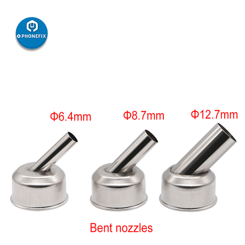 3pcs ST-862D 45 Degree Bent Curved Nozzle Soldering Station Hot Air Stations Gun Nozzles for ATTEN ST-862D BGA Rework Station ► Photo 1/6
