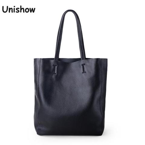 Simple Casual Leather Women Shoulder Bag Luxury Brand Designer Genuine Leather Lady Handbags Commuter Bag Large Female Totes Bag ► Photo 1/6