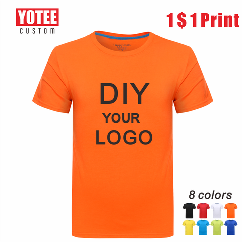 YOTEE2022 new men's and women's short-sleeved T-shirt casual and comfortable individual group custom embroidered T-shirt high qu ► Photo 1/6