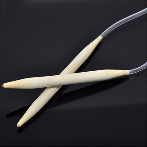 10mm Bamboo Circular Knitting Needles Transparent Tube Crochet Hooks Set for Thick Yarn DIY Crafts Tools 120cm Long, 1 PC ► Photo 1/3