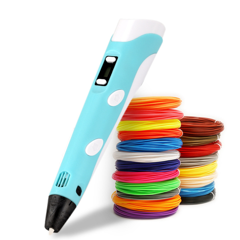 3D Printing Pen DIY Drawing Pen With LCD Display 3D Pen With 10 Colors 50 Meter PLA Filament Christmas Birthday Gift for Child ► Photo 1/6