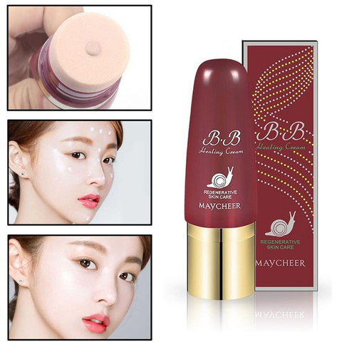 BB Cream Face Liquid Foundation Snail Essence Repair Moisturizing Whitening Brighten Concealer Base BB CC Cream Makeup Maquillag ► Photo 1/6