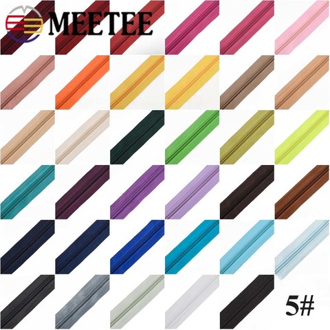 Meetee 5# 5/10meters Nylon Zipper +Pull Sliders for Home Textile Clothing Luggage Bags Quilt Cover Zip Sewing Accessories AP672 ► Photo 1/6