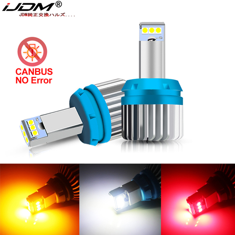 iJDM 7443 7444 T20 W21/5W LED Light For Lada Kalina Granta Vesta DRL LED Bulbs 12V 6500K White Red Amber Super Bright 3030 SMD ► Photo 1/6