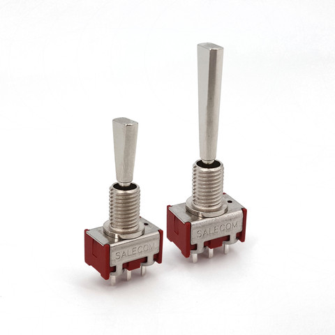 SH T70-T Series Flat Handle 3Pin SPDT Straight PCB Mount Mini Toggle Switch For Remote Control ► Photo 1/6