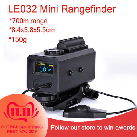 LE032 Mini Range Finder for Night Hunting Opitcal Laser Designator Rangefinder 150g Weight Wild Game Sight ► Photo 1/6