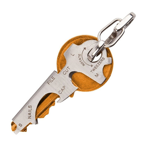 8 tool in 1 key ring multitool multifunction edc multi pocket keytool carabiner multipurpose keychain gadget clip gear ► Photo 1/1