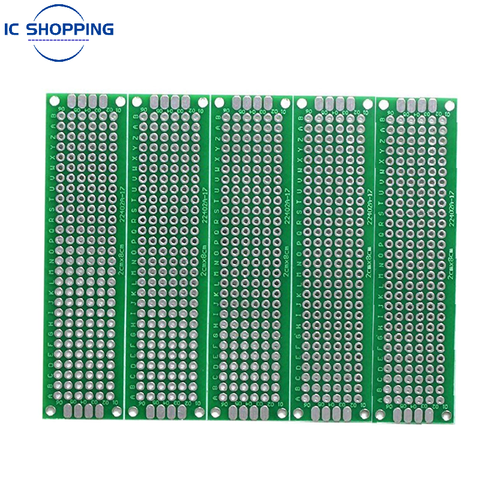 2x8 2*8cm Double Sided Prototype PCB Tin-plated General DIY Board Experiment Board Ring Hole Bread Board 2.54mm Fiberglass Board ► Photo 1/5