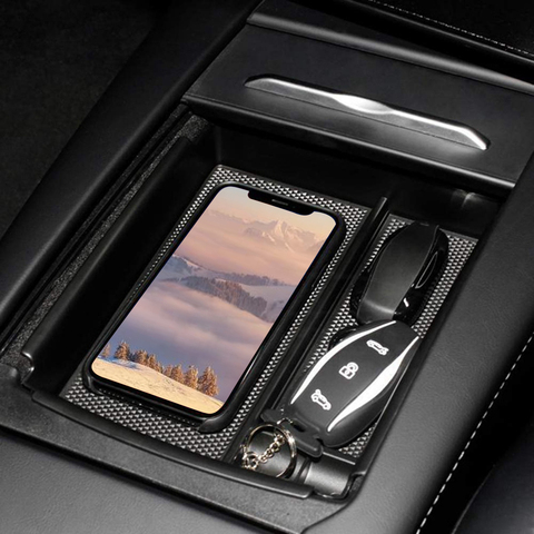 Wireless Phone Charger Center Console Organizer Fast Charging Armrest Box Storage Accessories For Tesla Model X Model S -2022 ► Photo 1/6