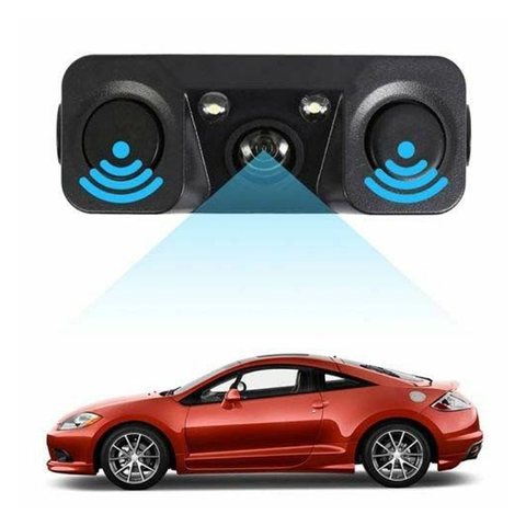 HD Car Rear View Camera 3 in 1 Parking Radar Detector Sensor LED Night Vision Waterproof Reverse Camera ► Photo 1/6