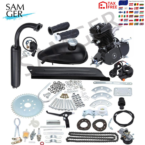 Samger 50cc/80cc Bicycle Gas Engine Kit 2 Stroke Motor Bike Engine For DIY Electric Bicycle Dirt Pocket Bike Complete Engine Kit ► Photo 1/6