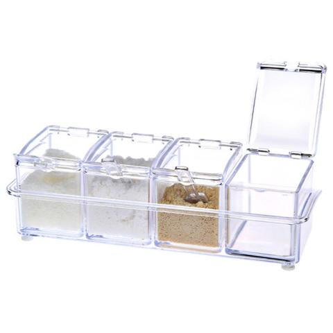 1set Clear Seasoning Storage Box