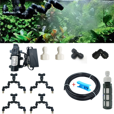 Reptiles Fogger Mist Sprinkler Rainforest Tank 360 Adjustable Aquarium Aquatic Pet Cooling System One Head to Four Head ► Photo 1/6