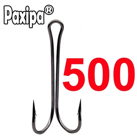 500pcs Long Shank Double Hook Weedless Fishing hook Fly Tying Duple Hook for Jig Bass Fish Hook fishing tackle For Soft Lure ► Photo 1/5