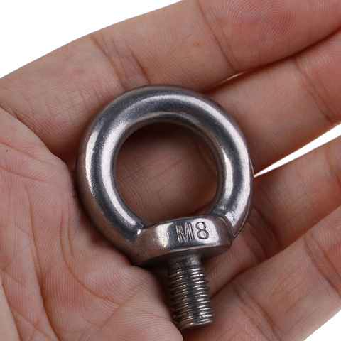 1Pc New M4 M5 M6 M8 304 Stainless Steel Marine Lifting Eye Screws Ring Loop Hole for Eyebolt Dropshipping ► Photo 1/6